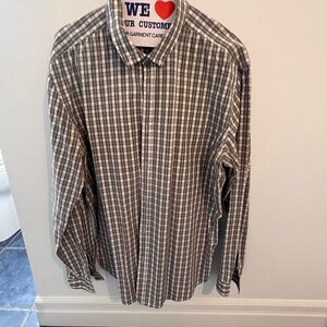 Men's Checkered Shirt - Black and White